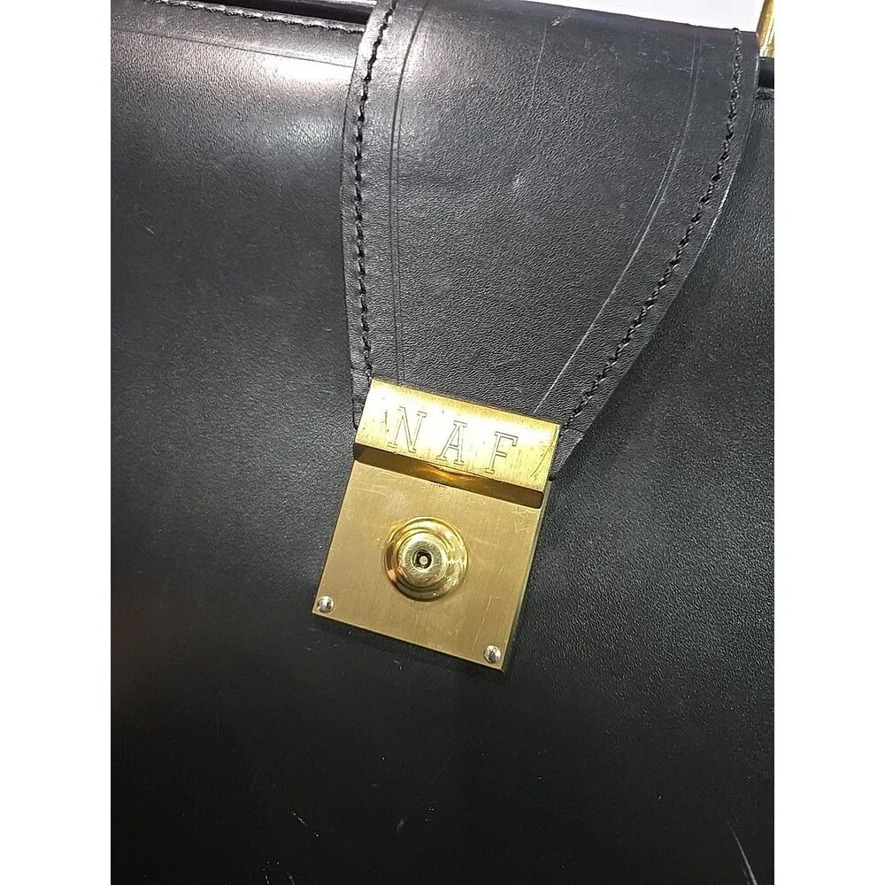 PEAL & CO / BROOKS BROTHERS / SWAINE ADENEY Vintage Leather Briefcase. England. - Picture 7 of 13